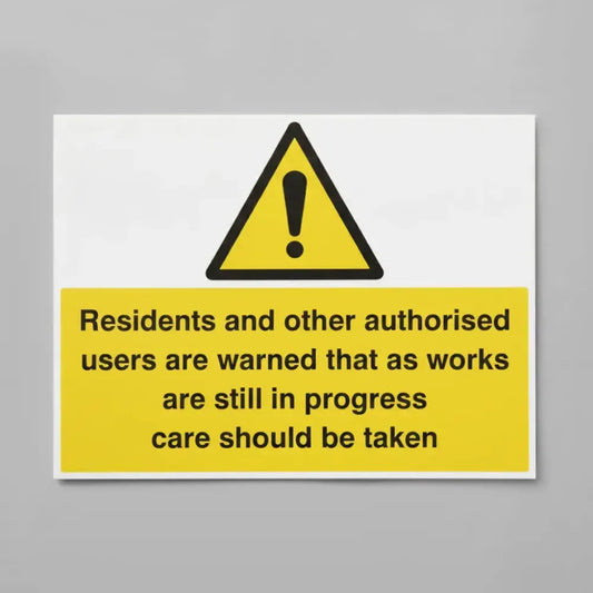 Residents and other users are warned etc