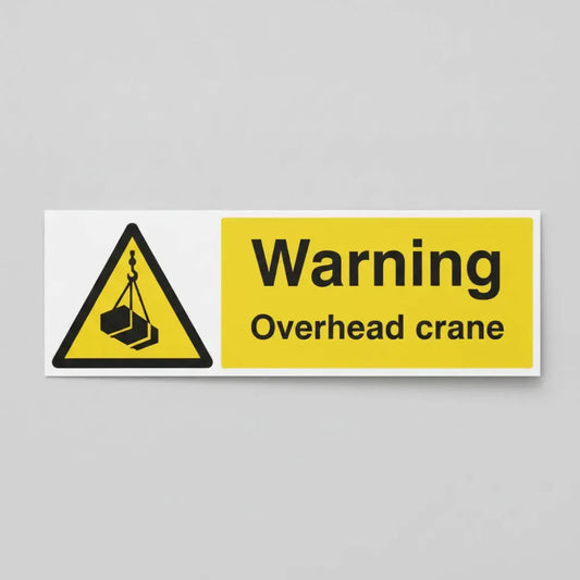 Warning overhead crane