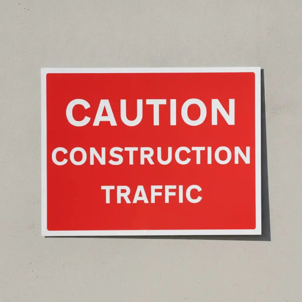 Caution construction traffic