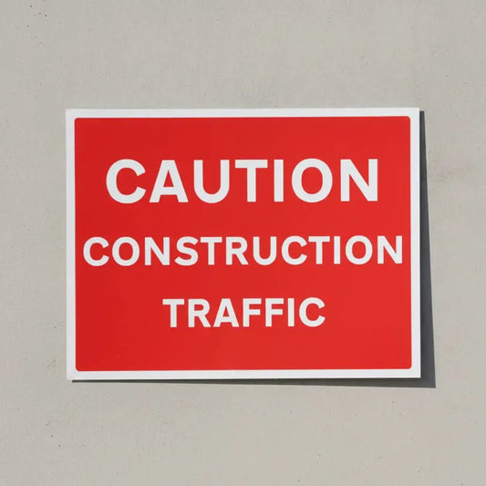Caution construction traffic