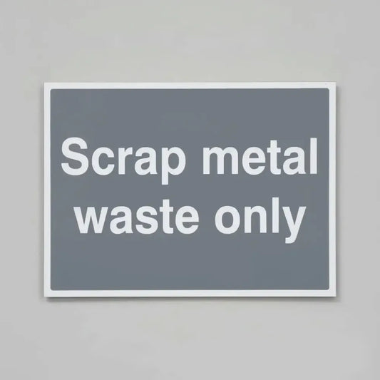Scrap metal waste only