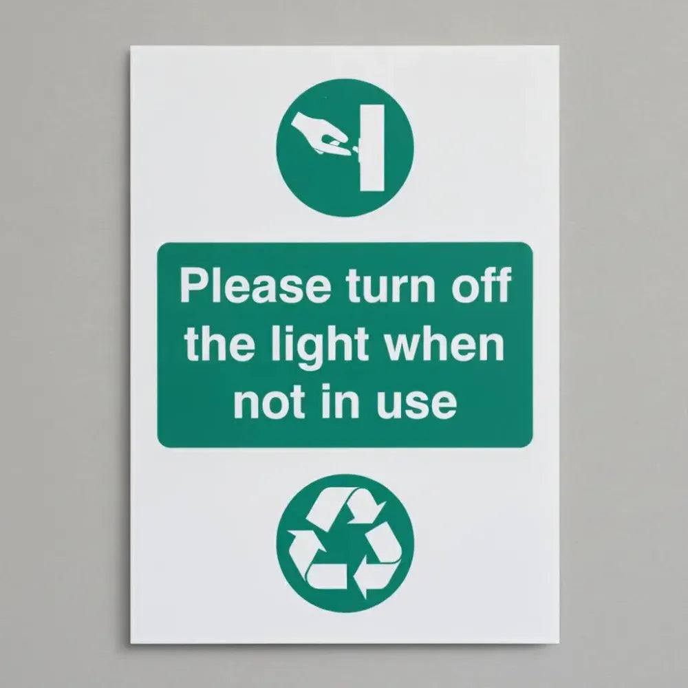 Please turn off light when not in use
