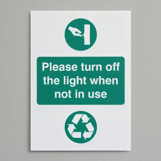 Please turn off light when not in use