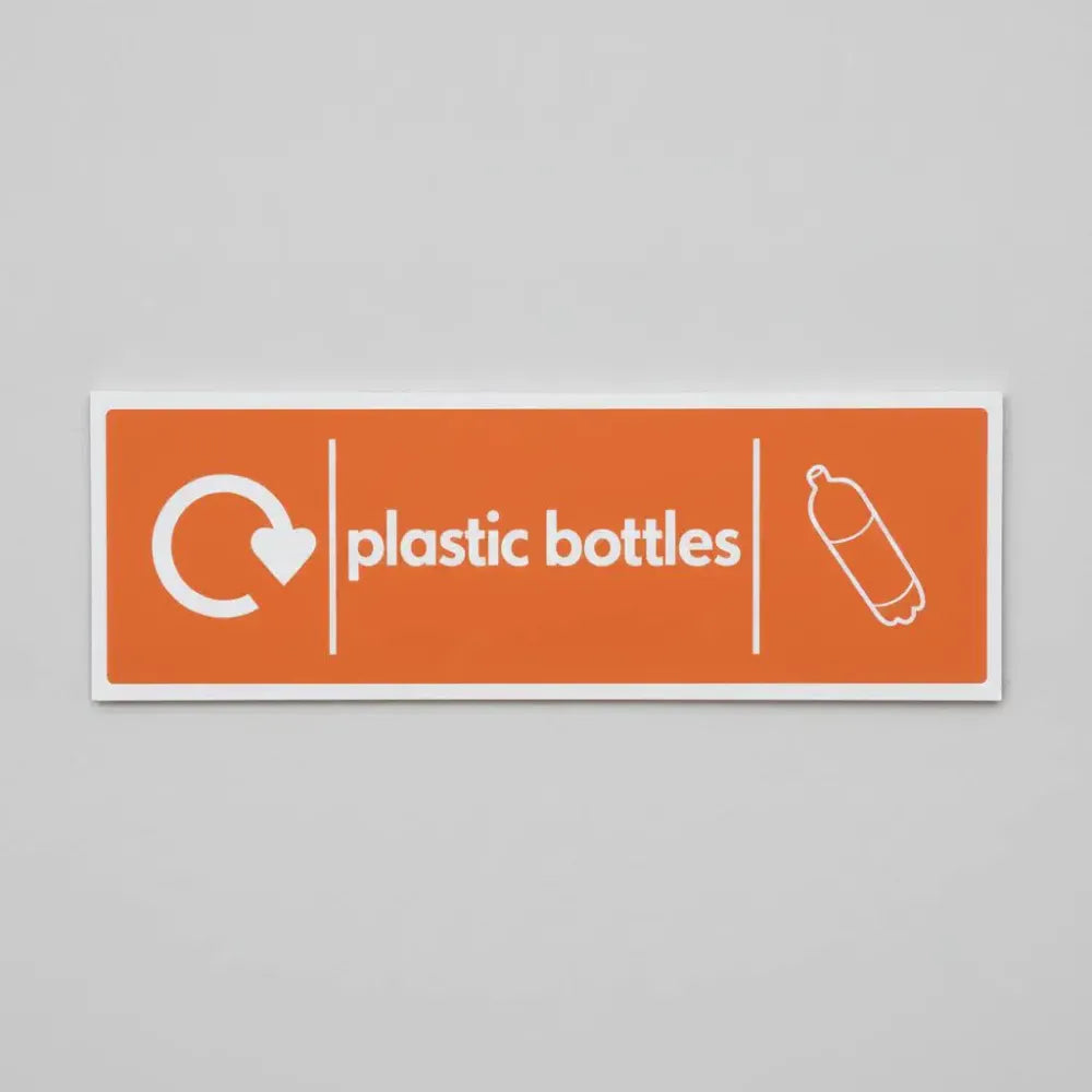 Plastic bottles - WRAP Recycling sign