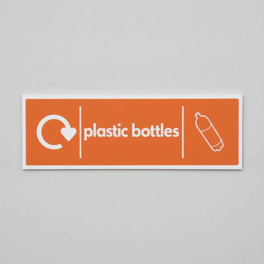 Plastic bottles - WRAP Recycling sign