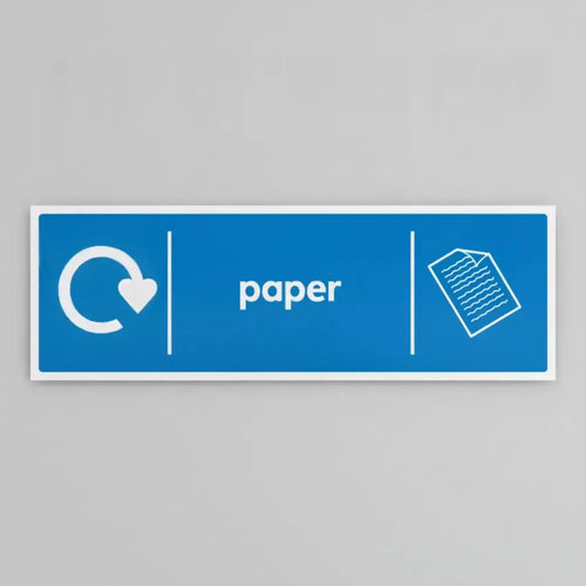 Paper - WRAP Recycling sign