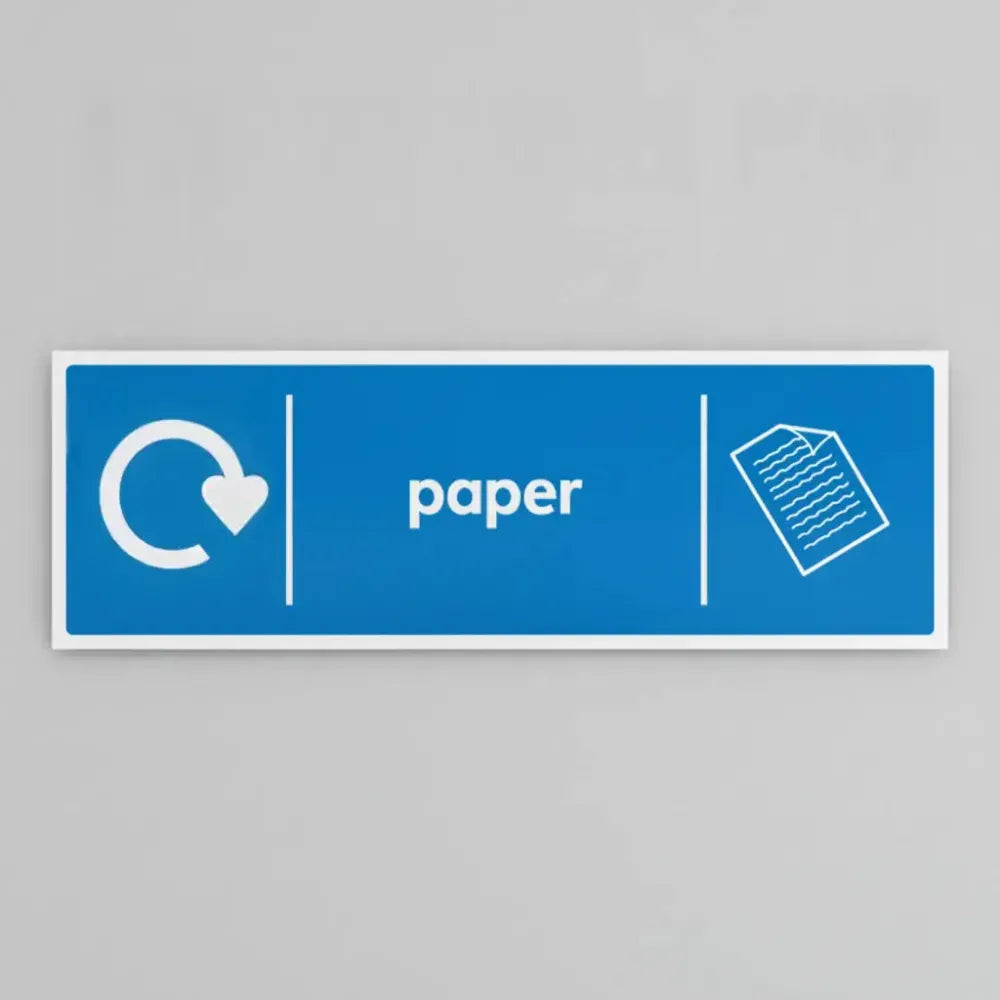 Paper - WRAP Recycling sign
