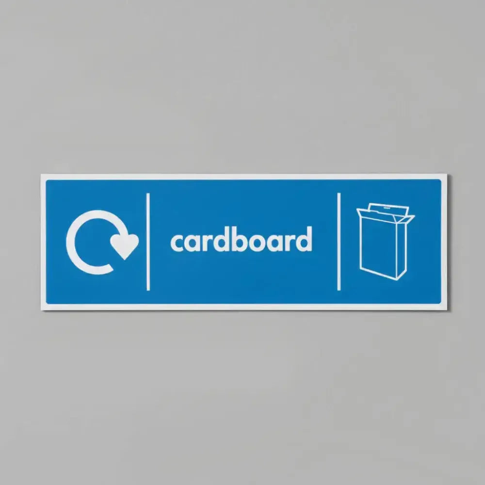 Cardboard - WRAP Recycling sign
