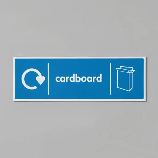 Cardboard - WRAP Recycling sign