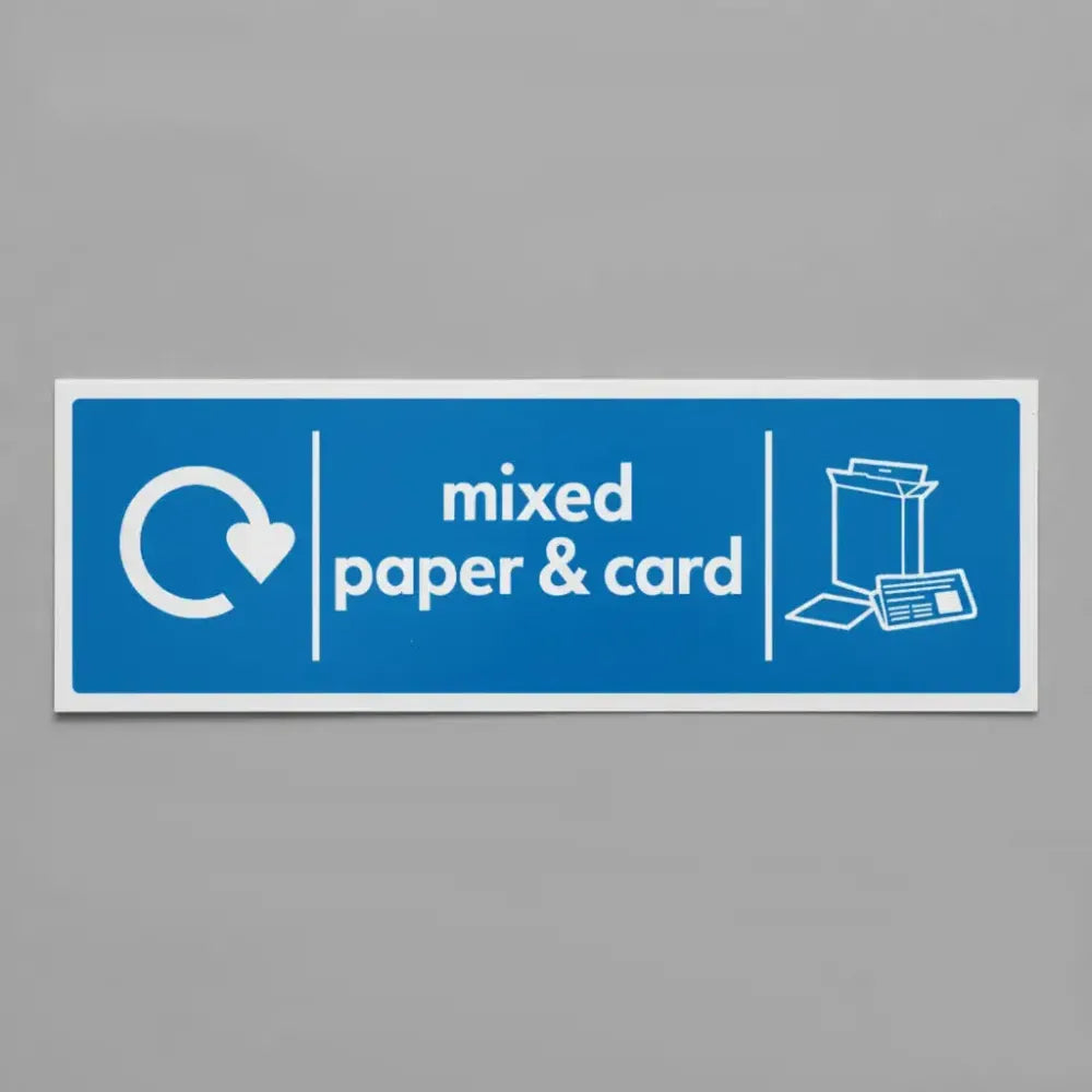 Mixed paper & card - WRAP Recycling sign