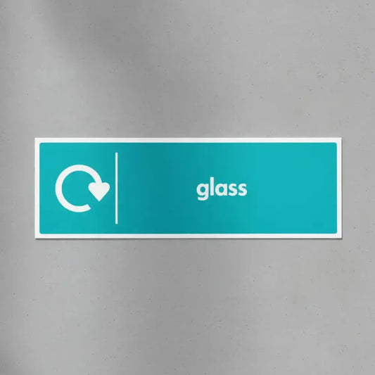 Glass - WRAP Recycling sign