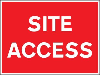 66437Q Site access Aluminium (600x450mm) Safety Sign