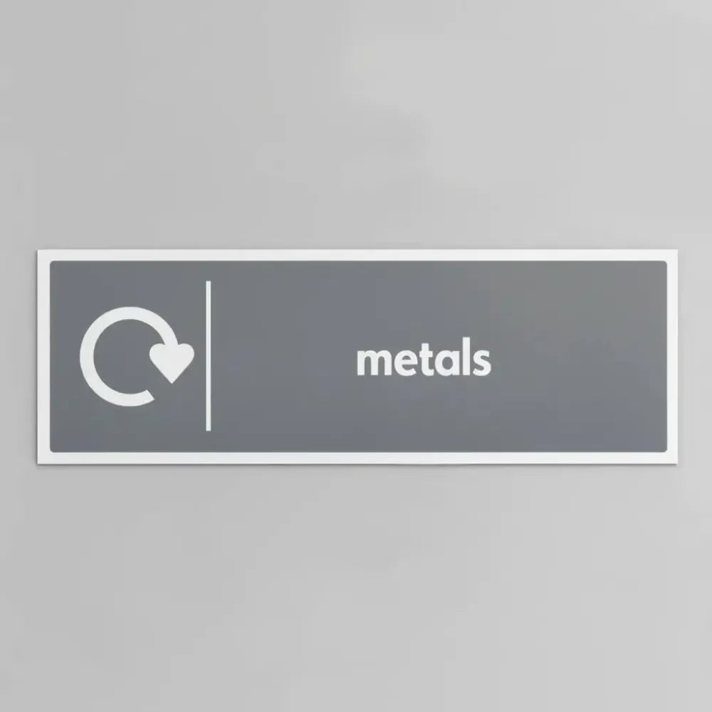 Metals - WRAP Recycling sign