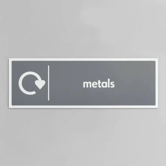 Metals - WRAP Recycling sign