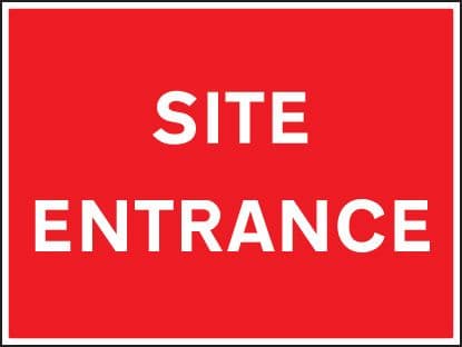 66452Q Site entrance Aluminium (600x450mm) Safety Sign