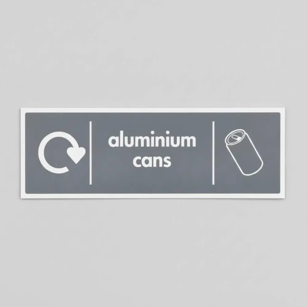 Aluminium cans - WRAP Recycling sign