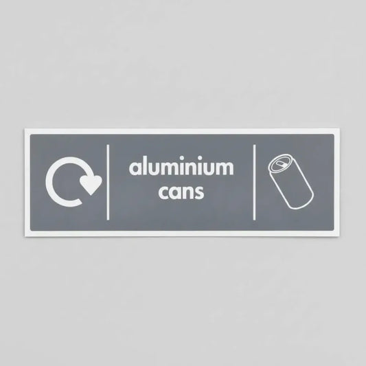 Aluminium cans - WRAP Recycling sign