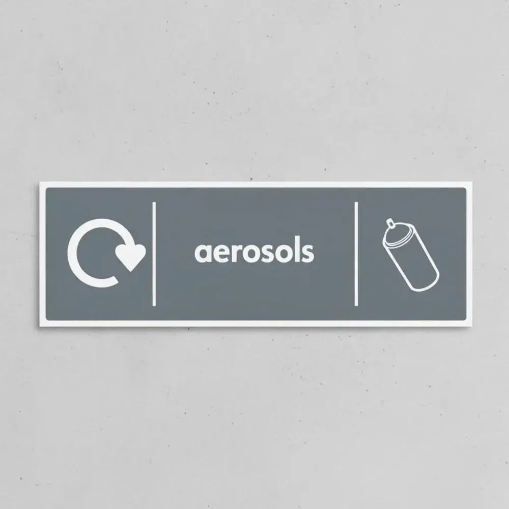Aerosols - WRAP Recycling sign