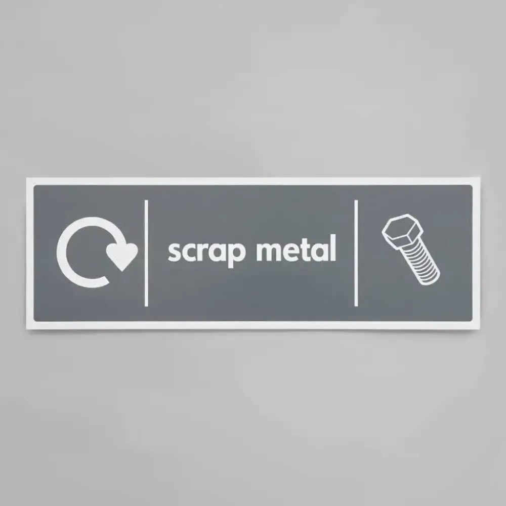 Scrap metal - WRAP Recycling sign