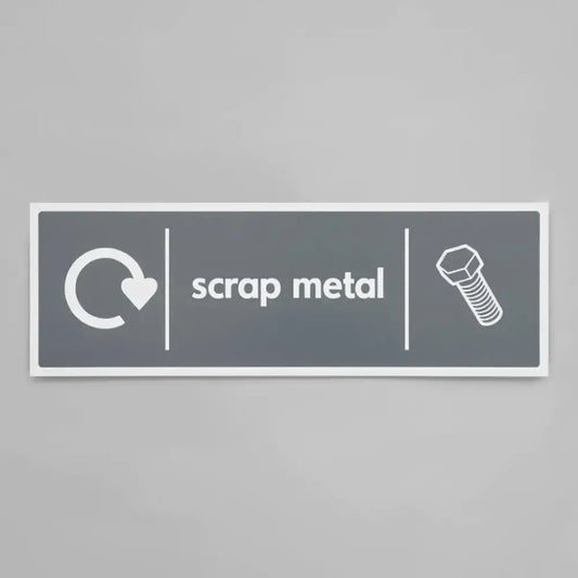Scrap metal - WRAP Recycling sign