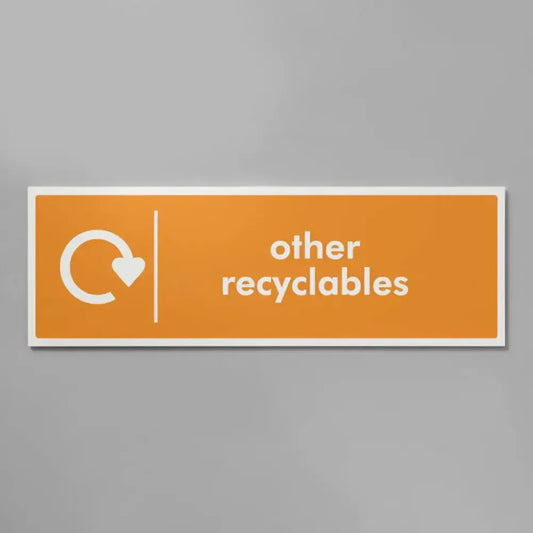 Other recyclables - WRAP Recycling sign