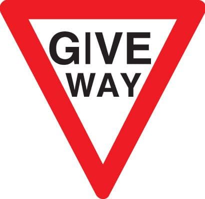 67505N Give way Aluminium (400x400mm) Safety Sign