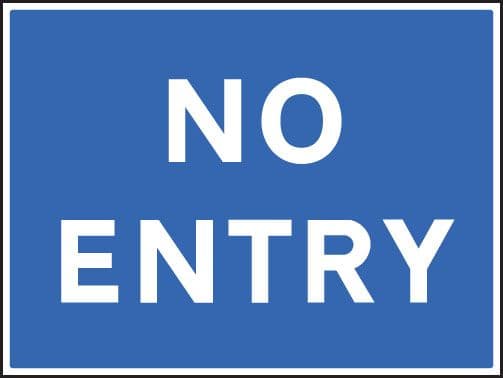 67514Q No entry Aluminium (600x450mm) Safety Sign