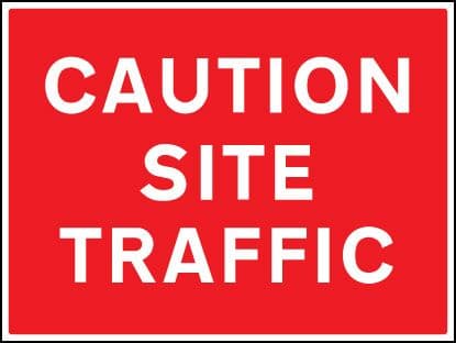67525Q Caution site traffic Aluminium (600x450mm) Safety Sign