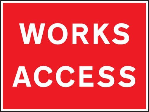 67527Q Works access Aluminium (600x450mm) Safety Sign