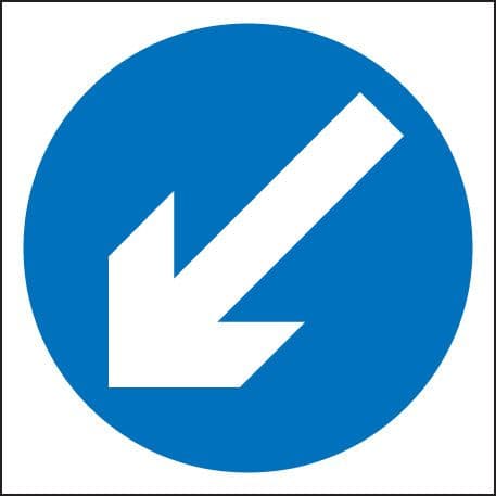 67550N Keep to the left Aluminium (400x400mm) Safety Sign