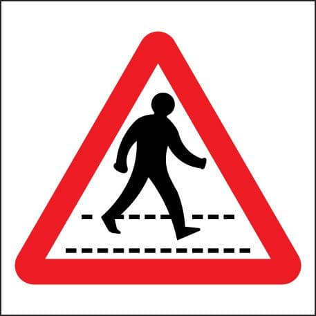 67556N Pedestrian crossing Aluminium (400x400mm) Safety Sign