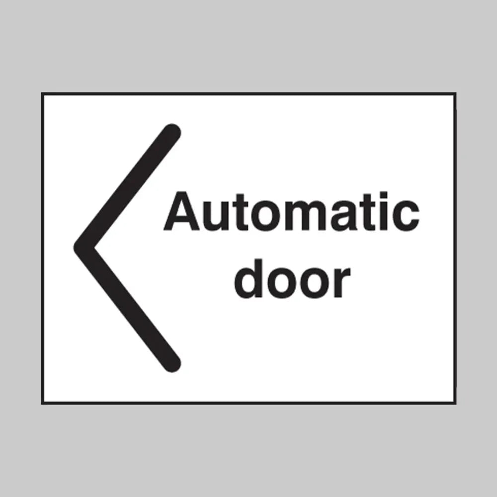 Automatic door arrowhead left