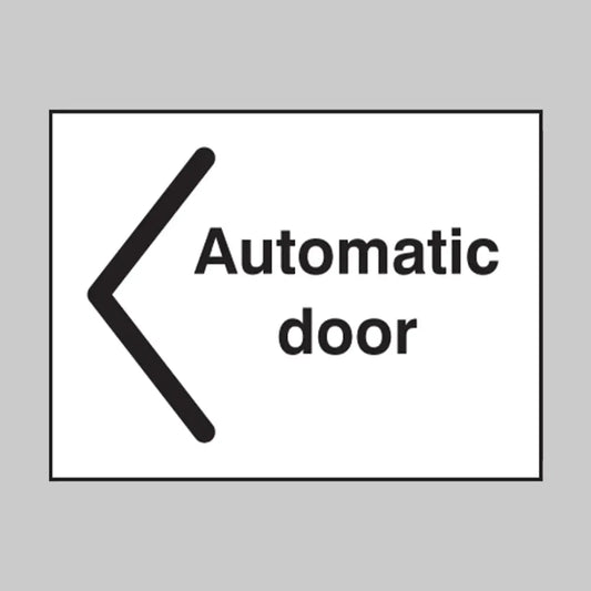 Automatic door arrowhead left