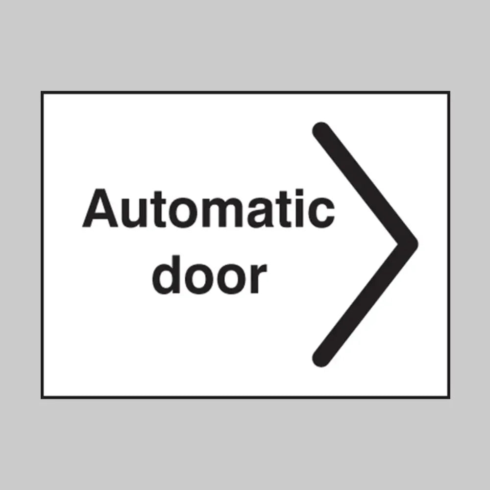 Automatic door arrowhead right