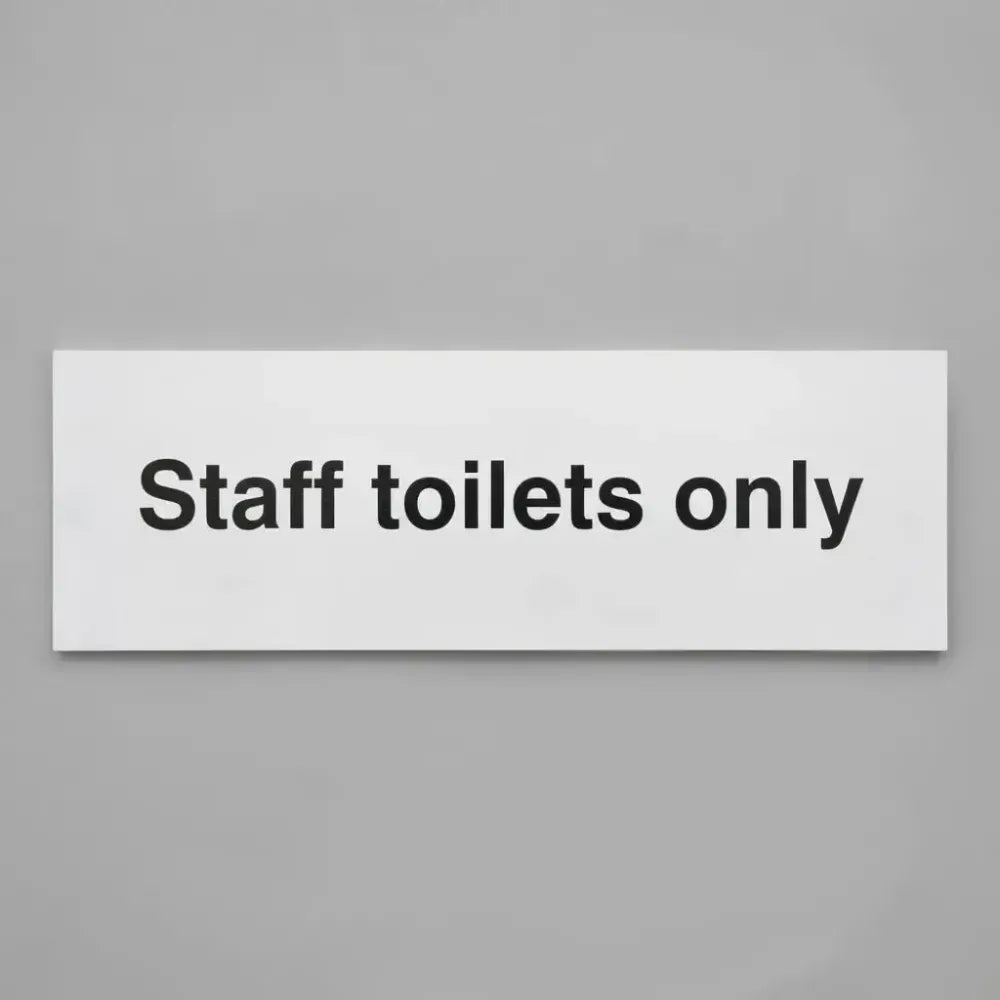 Staff toilets only