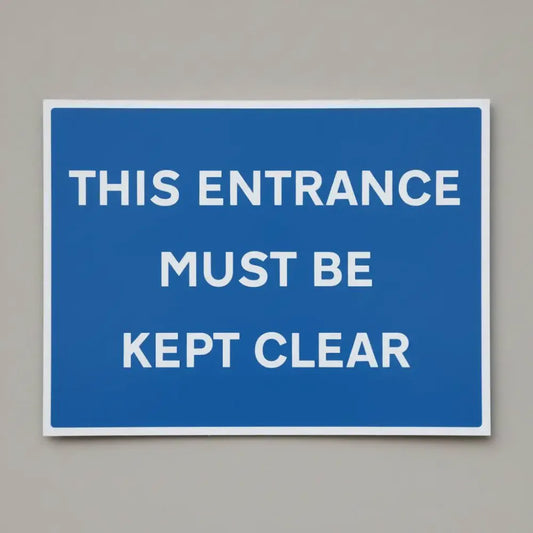 This entrance must be kept clear