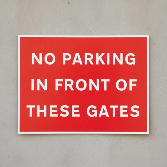 No parking in front of these gates