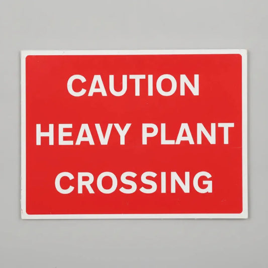 Caution heavy plant crossing
