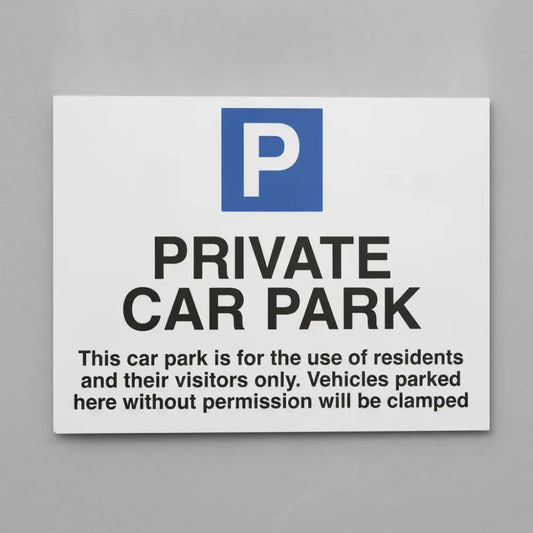 Private car park/residents/visitors only