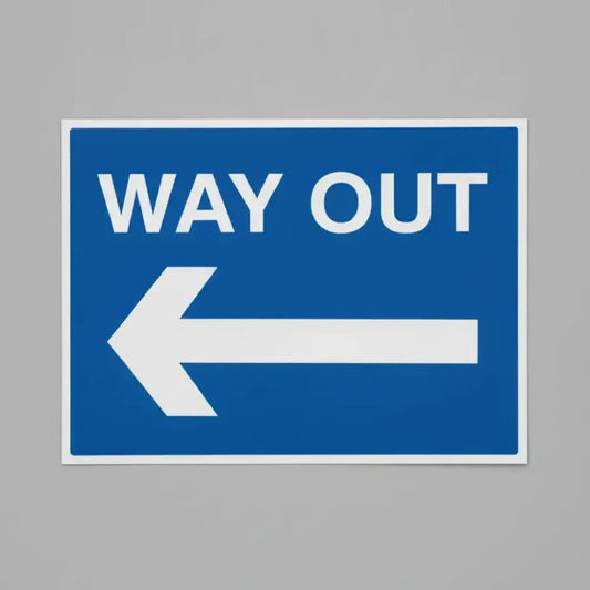 Way out arrow left