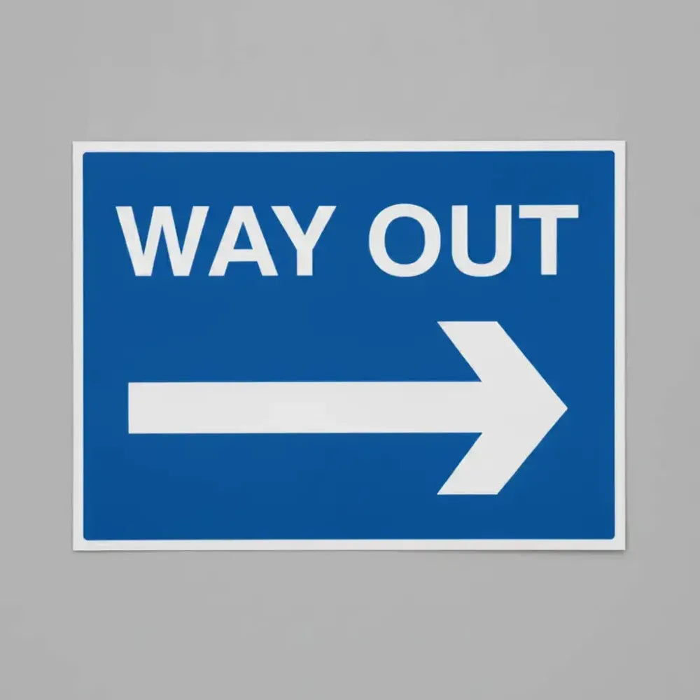 Way out arrow right