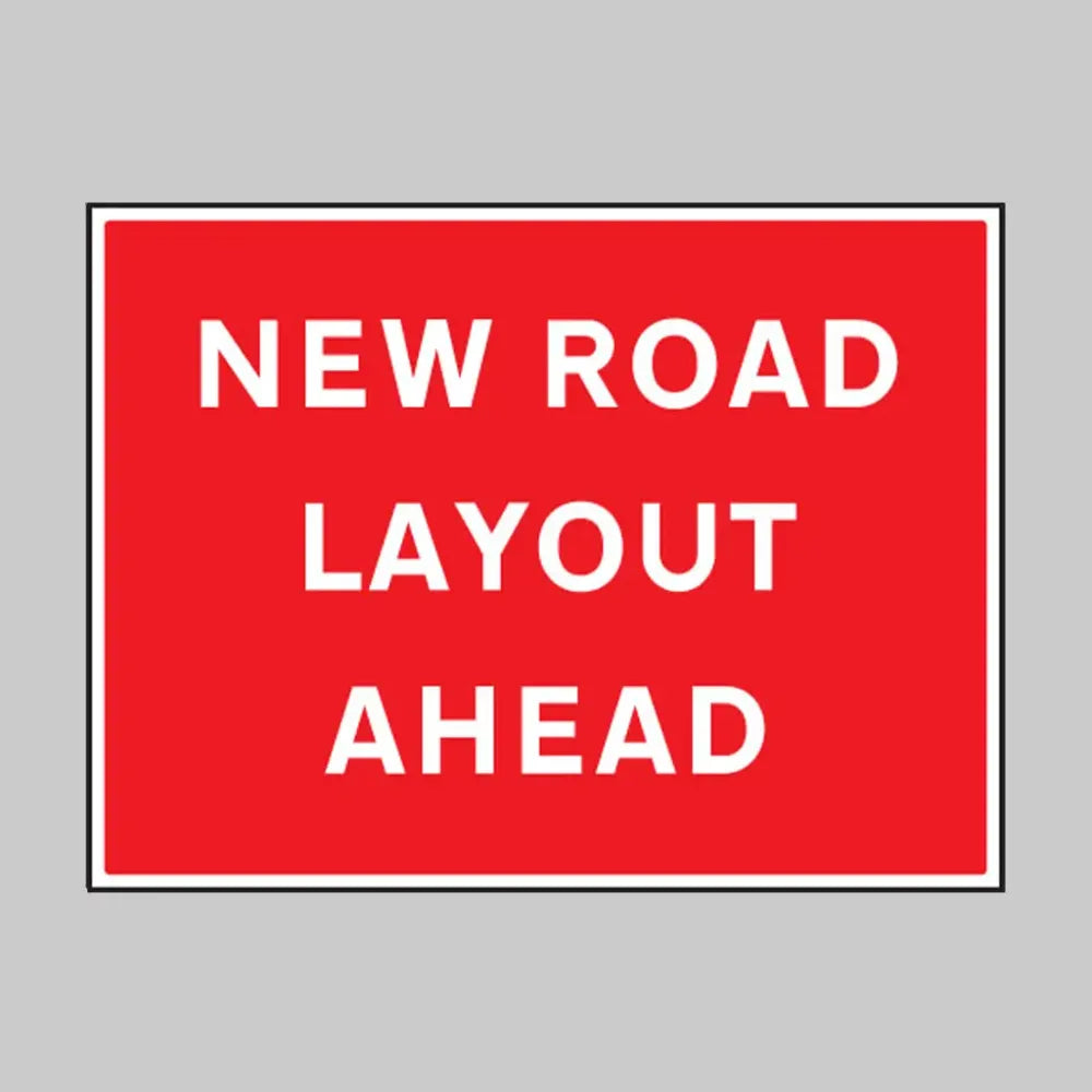 New road layout ahead