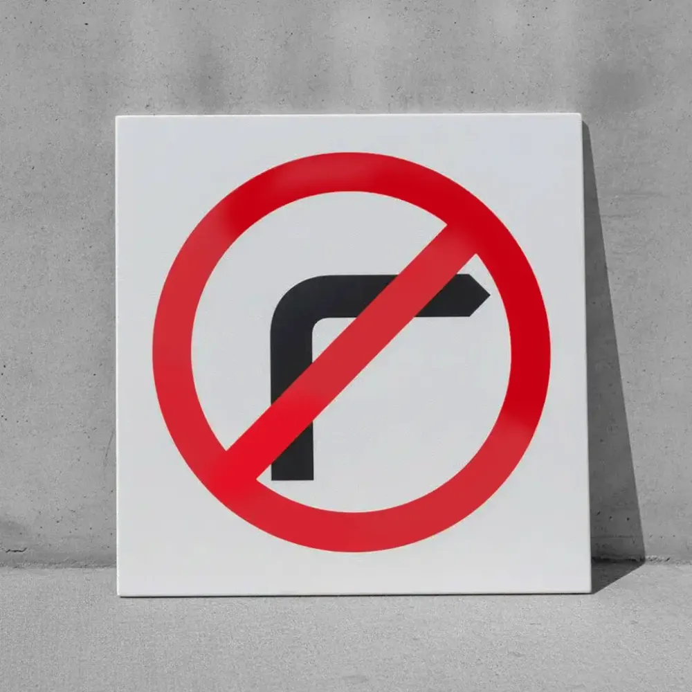 No right turn