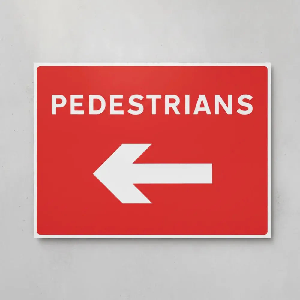 Pedestrians arrow left
