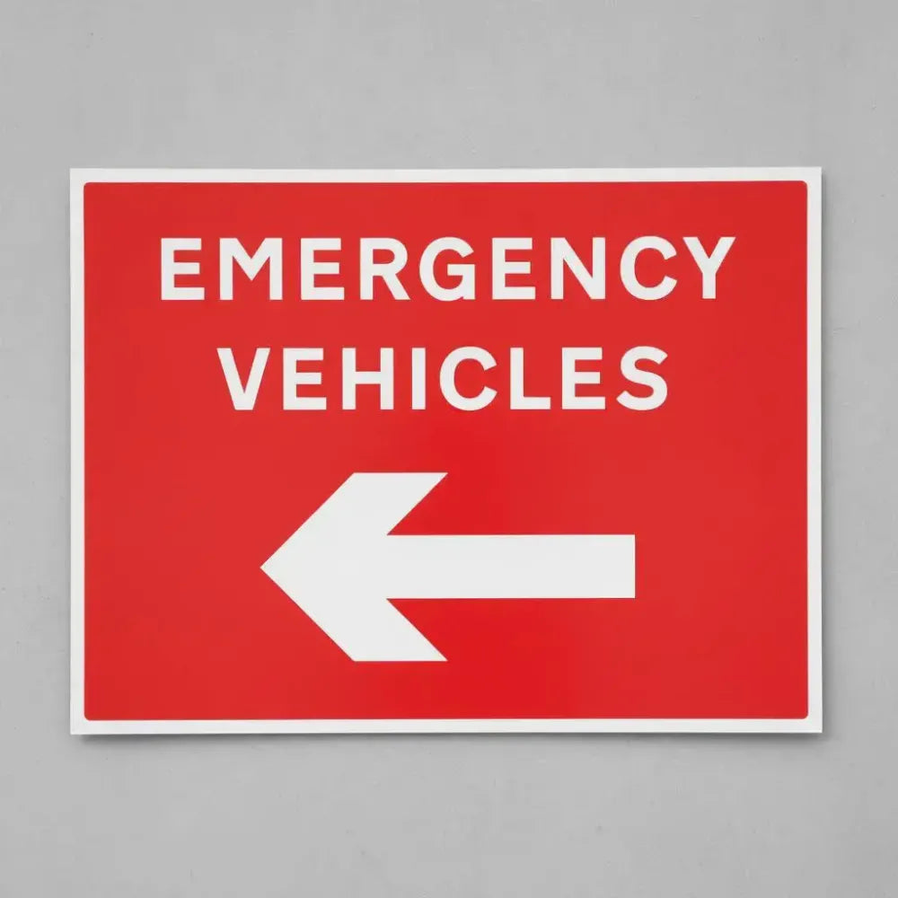 Emergency vehicles arrow left