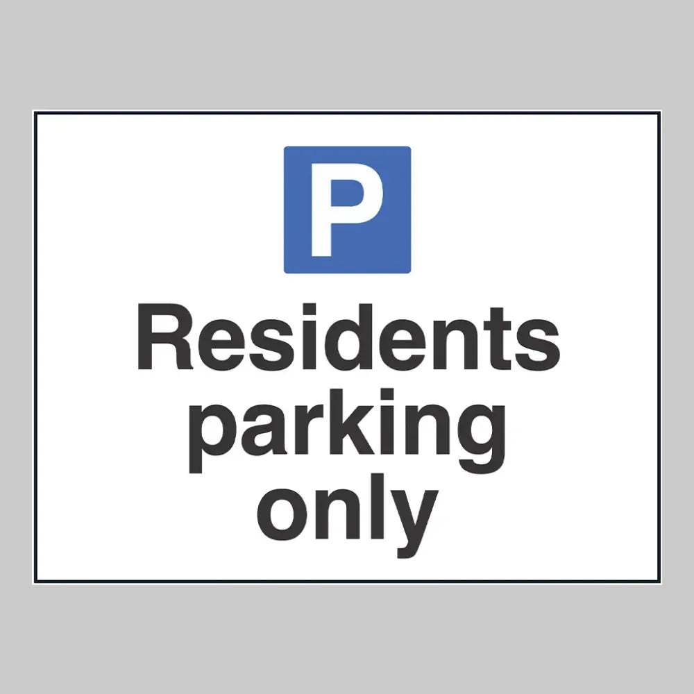 Residents parking only