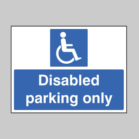 Disabled parking only