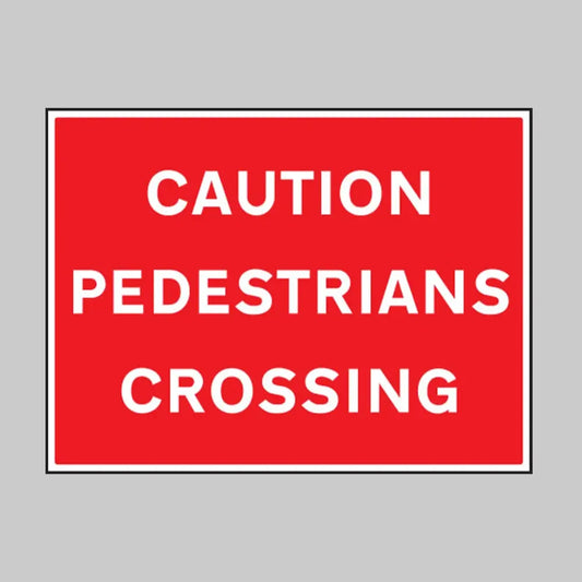 Caution pedestrians crossing