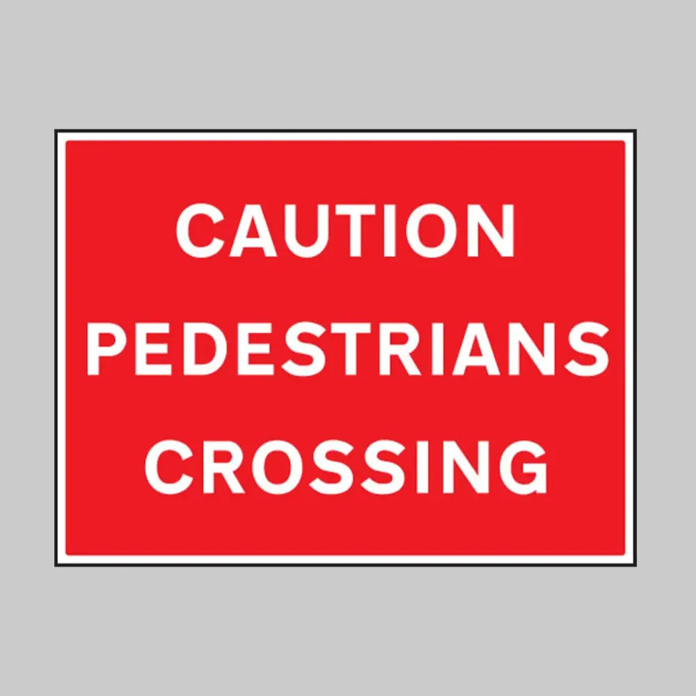 Caution pedestrians crossing