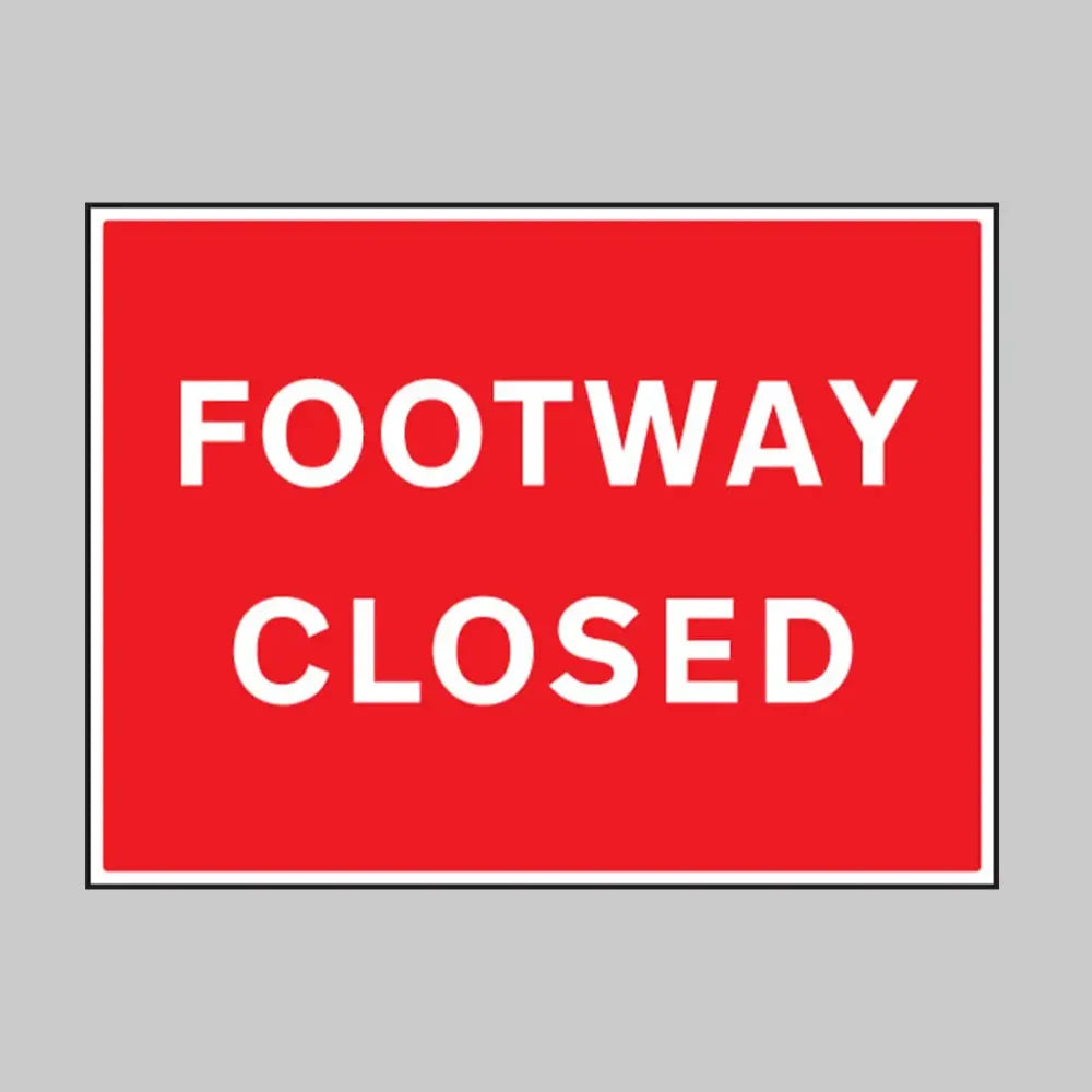 Footway closed